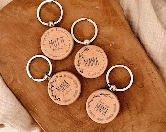 Laser cut engraving: Mom - Mother&#39;s Day gift, keychain engraving, Mom is the best | Mommy | Bonus Mom - SVG including commercial license