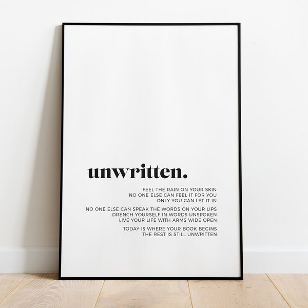 Poster „Unwritten“ - Digitaler Download