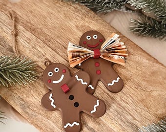 3D printing file: STL & 3MF gingerbread man as a Christmas money gift including commercial license | Download