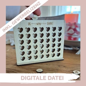 File tagliato al laser: 4 vittorie "La vittoria di NOI" - regalo di San Valentino / regalo di nozze / regalo per il tuo partner | file SVG