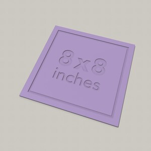 3D-Druck-Datei: STL & 3MF Schneideschablone | Schablone für Papierschneider 8x8 inches | 8"x8" inkl. Gewerbelizenz | Download