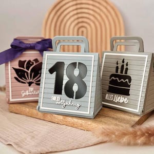 3D-Druck-Datei: STL & 3MF Geschenktasche mit Sichtfenster - Bundle FRONTEN GEBURTSTAG / Geldgeschenk inkl. Gewerbelizenz | Download