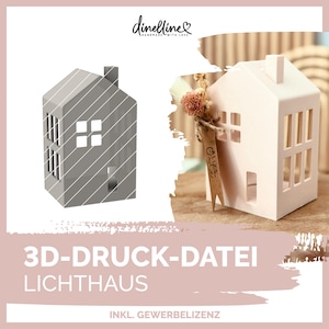 Fichier d'impression 3D phare | pour éclairage LED et bougies chauffe-plat LED | Taille variable | pour debout - STL et 3MF