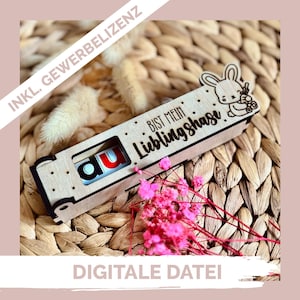 Lasercut-Datei Duplo-Verpackung "Du bist mein Lieblingshase" | Ostern - SVG