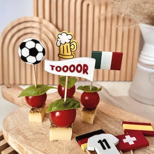 3D-Druck-Datei: 3MF Zahnstocher Topper Fußball, Snack Deko WM 2026 für Snack-Station, Public Viewing inkl. Gewerbelizenz | Download