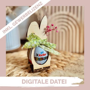 Lasercut-Datei "Eierhalter Hase" für Überraschungseier, Ostereier, Eierkerzen | Ostern - SVG