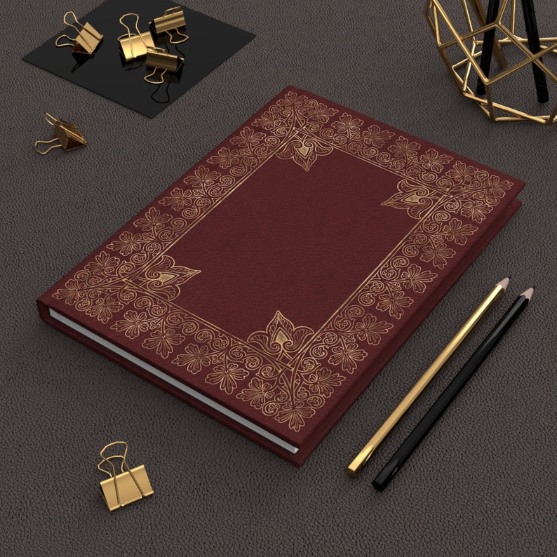 Red Victorian Style Journal | Elegant Hardcover | Vintage Leather ...