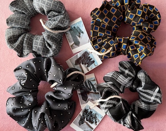 Återvunnet sidenhårband Handgjort hårband Ikonisk bildkollektion Miljövänliga svarta tryck