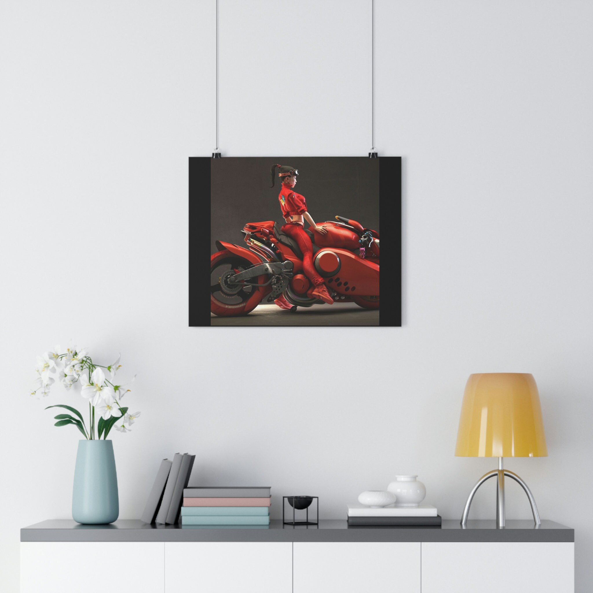 Biker Chick Poster concept Art - Etsy