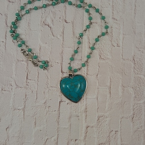 Turquoise Heart pendant Necklace