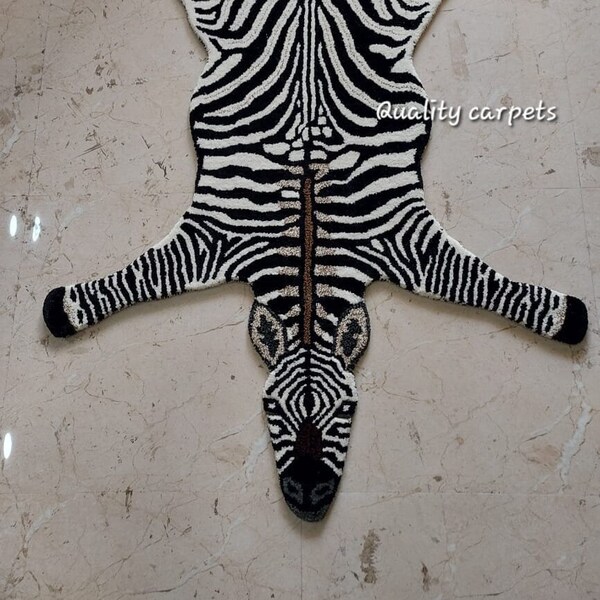 Zebra Rug Etsy