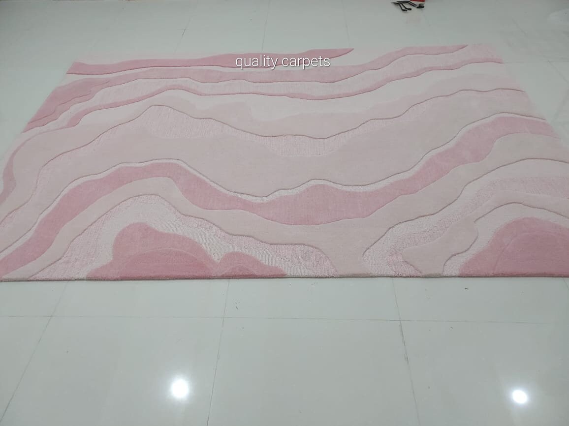 Premium Quality Designer Pink Gradient Area Rug for Living Room Modern ...