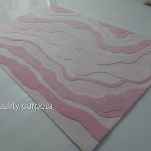 Premium Quality Designer Pink Gradient Area Rug for Living Room Modern ...
