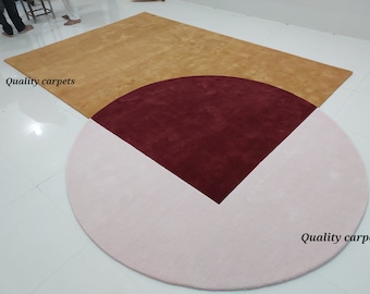 tappeto di design fatto a mano per soggiorno camera da letto, tappeto moderno astratto in lana NZ, può essere personalizzato in qualsiasi colore