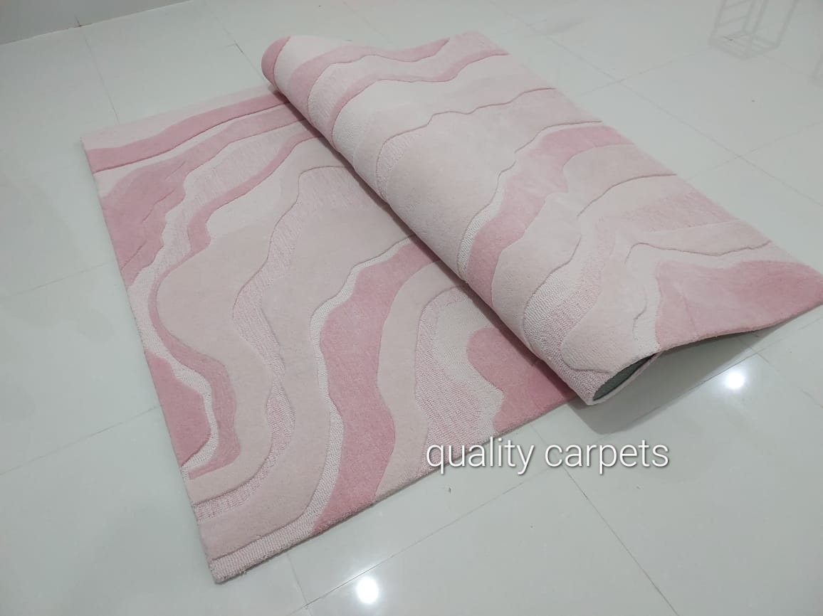 Premium Quality Designer Pink Gradient Area Rug for Living Room Modern ...