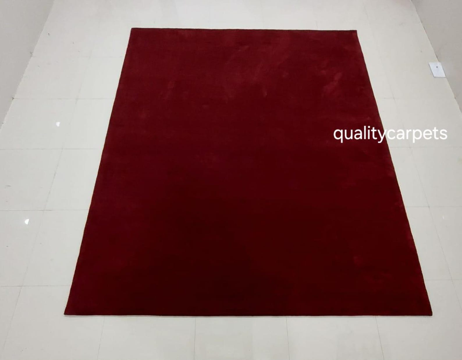 Deep Red Area Rug 8x10 Feet Burgandy Deep Red Premium Designer Plain Area Rug for Living ...