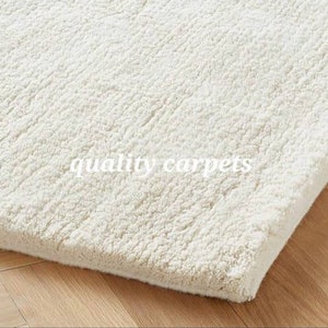 handmade solid ivory designer area rug,white handtufted rug for living room bedroom,modern abstract newzealand wool rug,no shed rug 6x9,8x10