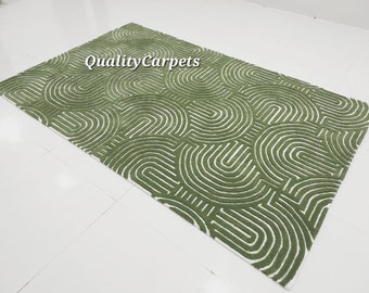 5x8 Premium quality designer area rug for living room , high low wool rug can be customize in any shape size and color 8x10 9x12 10x14 rug