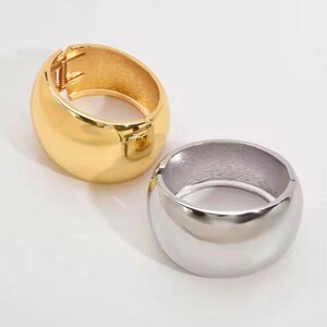 Pulsera de plata de ley 999K, brazalete ancho de acero inoxidable, imagen 10