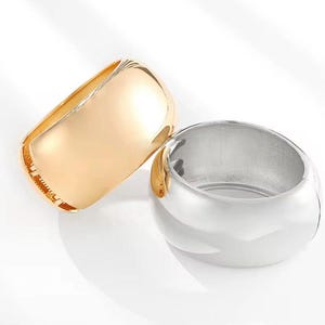 Pulsera de plata de ley 999K, brazalete ancho de acero inoxidable, imagen 11