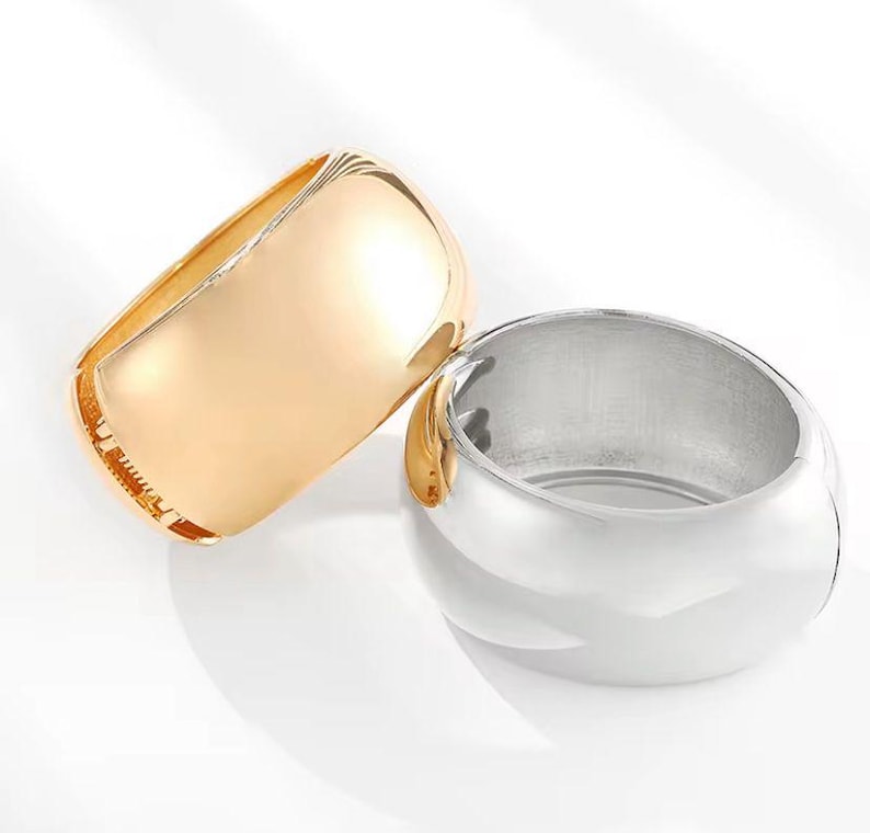 Pulsera de plata de ley 999K, brazalete ancho de acero inoxidable, imagen 11