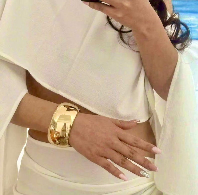 Pulsera de plata de ley 999K, brazalete ancho de acero inoxidable, imagen 6