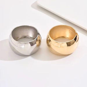 Pulsera de plata de ley 999K, brazalete ancho de acero inoxidable, imagen 9