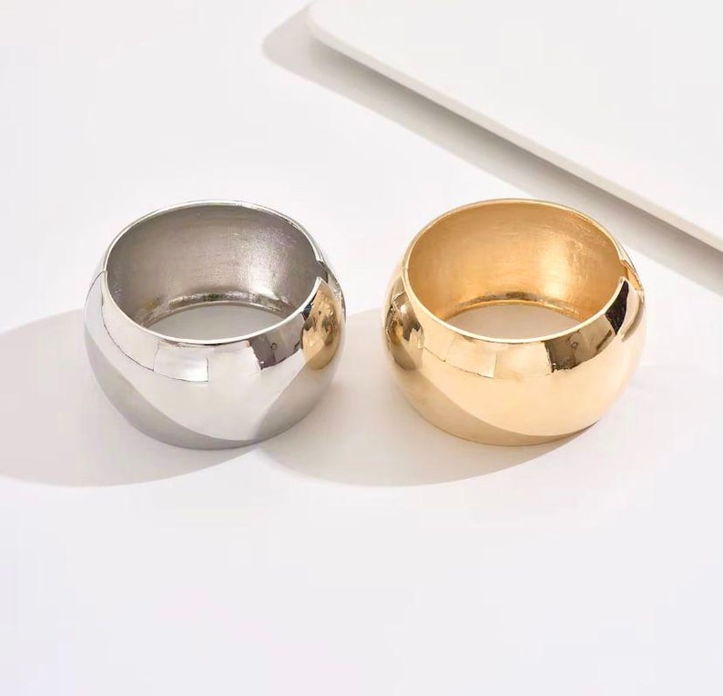 Pulsera de plata de ley 999K, brazalete ancho de acero inoxidable, imagen 9