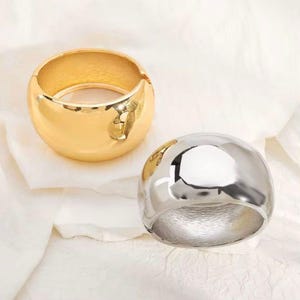 Pulsera de plata de ley 999K, brazalete ancho de acero inoxidable, imagen 4