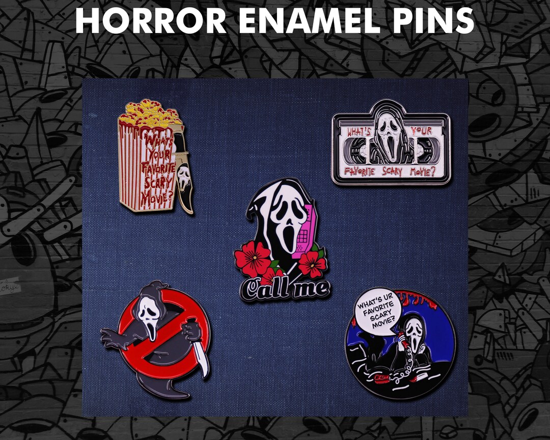 Horror Enamel Pins Scream Enamel Pins Monster Pins Etsy
