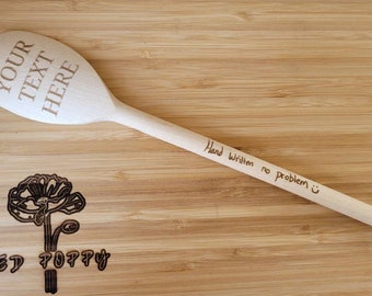 Personalised wooden spoons