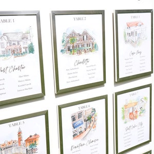 Centros de mesa para casamento em aquarela