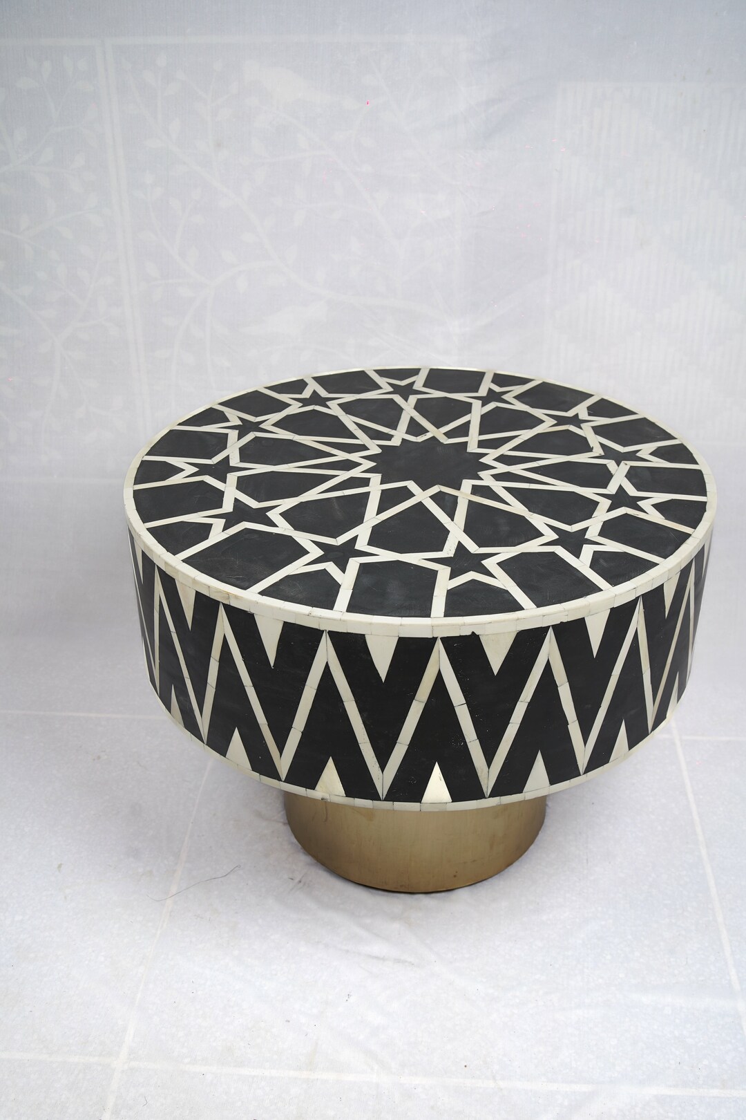 Handmade Targua Bone Inlay Coffee Table, Camel Bone Inlay Table, Bone ...