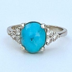 Handmade Turquoise Ring: 925 Sterling Silver Boho Jewelry