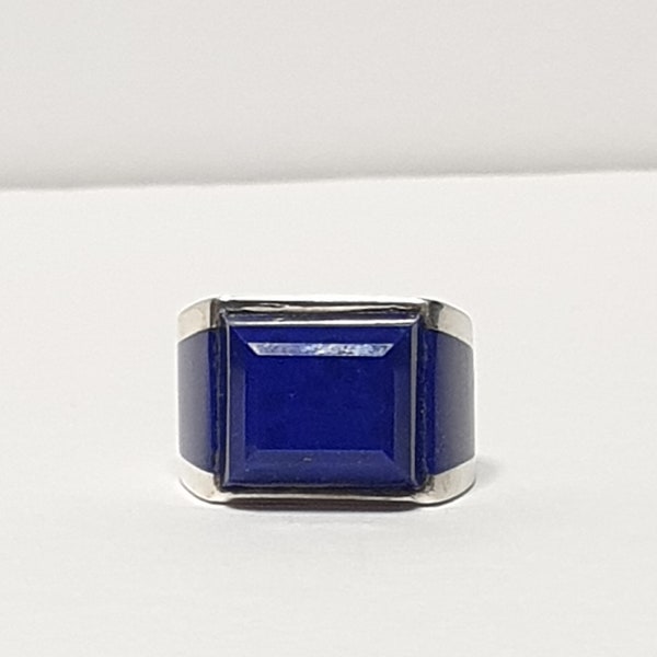 lapis lazuli men ring in silver. lapis men ring. lapis ring for men. natural lapis. AAA quality lapis lazuli. Afghan lapis.