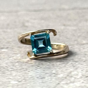 Sky Blue Topaz Ring: Handmade Sterling Silver Promise Ring