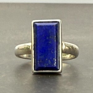 Afghan Lapis Lazuli Ring: Sterling Silver Gemstone, Handmade Jewelry