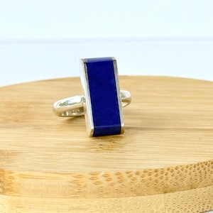 Afghan Lapis Lazuli Ring: Handmade Sterling Silver Gemstone Jewelry