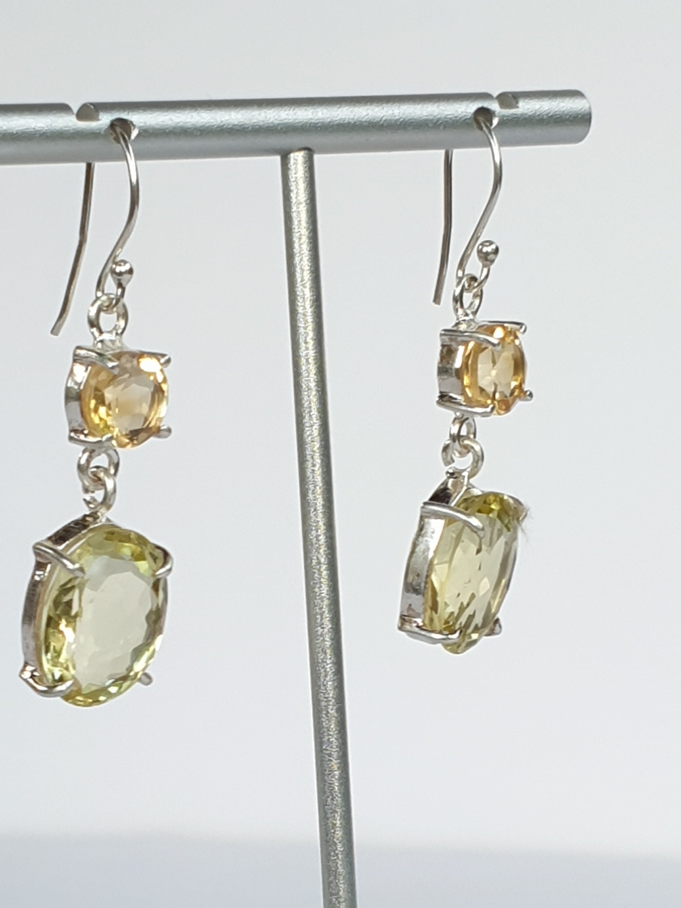 Lemon Quartz Earrings. Lemon Quartz Drop Earrings. Lemon Quartz Dangle ...