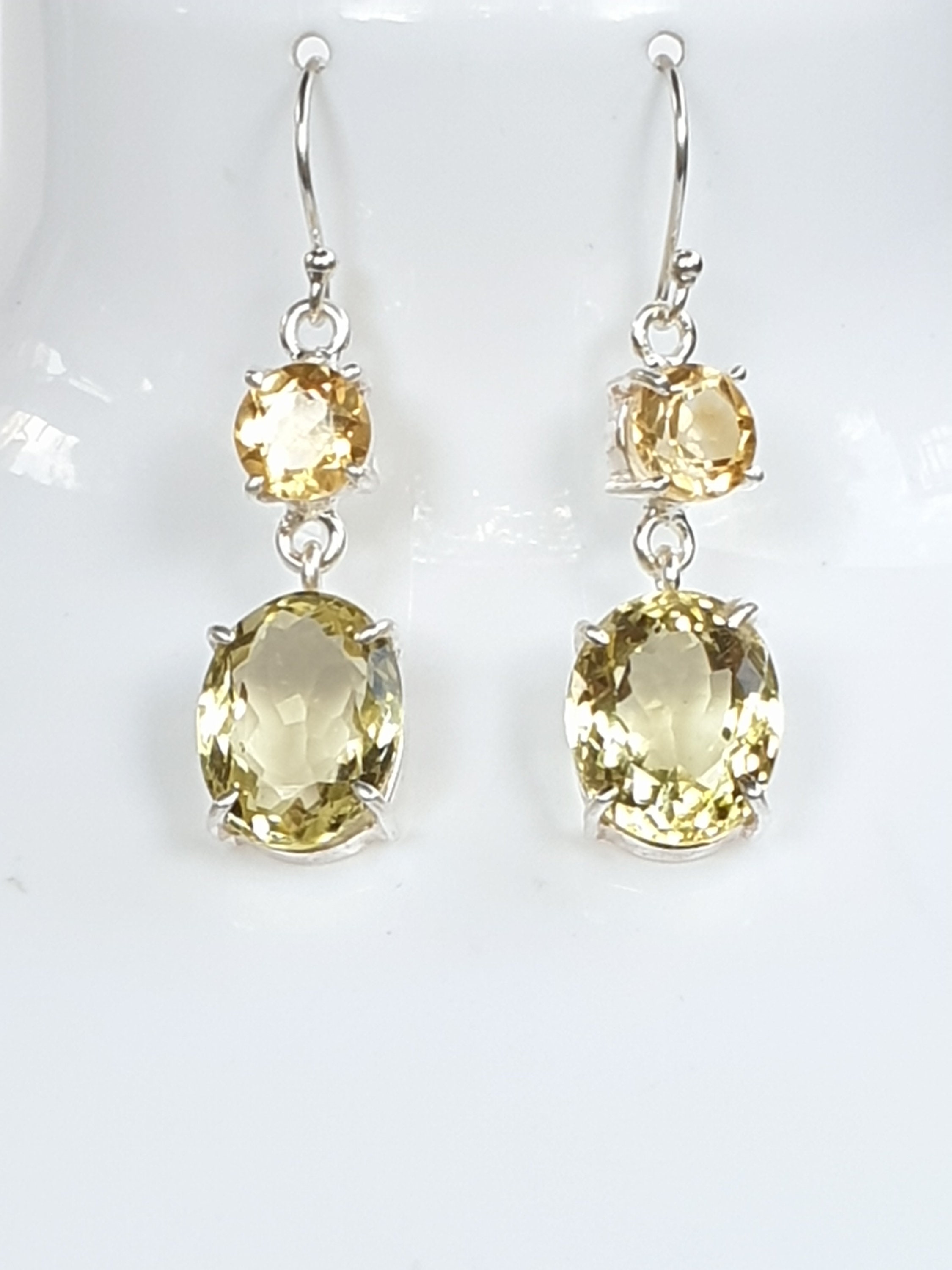 Lemon Quartz Earrings. Lemon Quartz Drop Earrings. Lemon Quartz Dangle