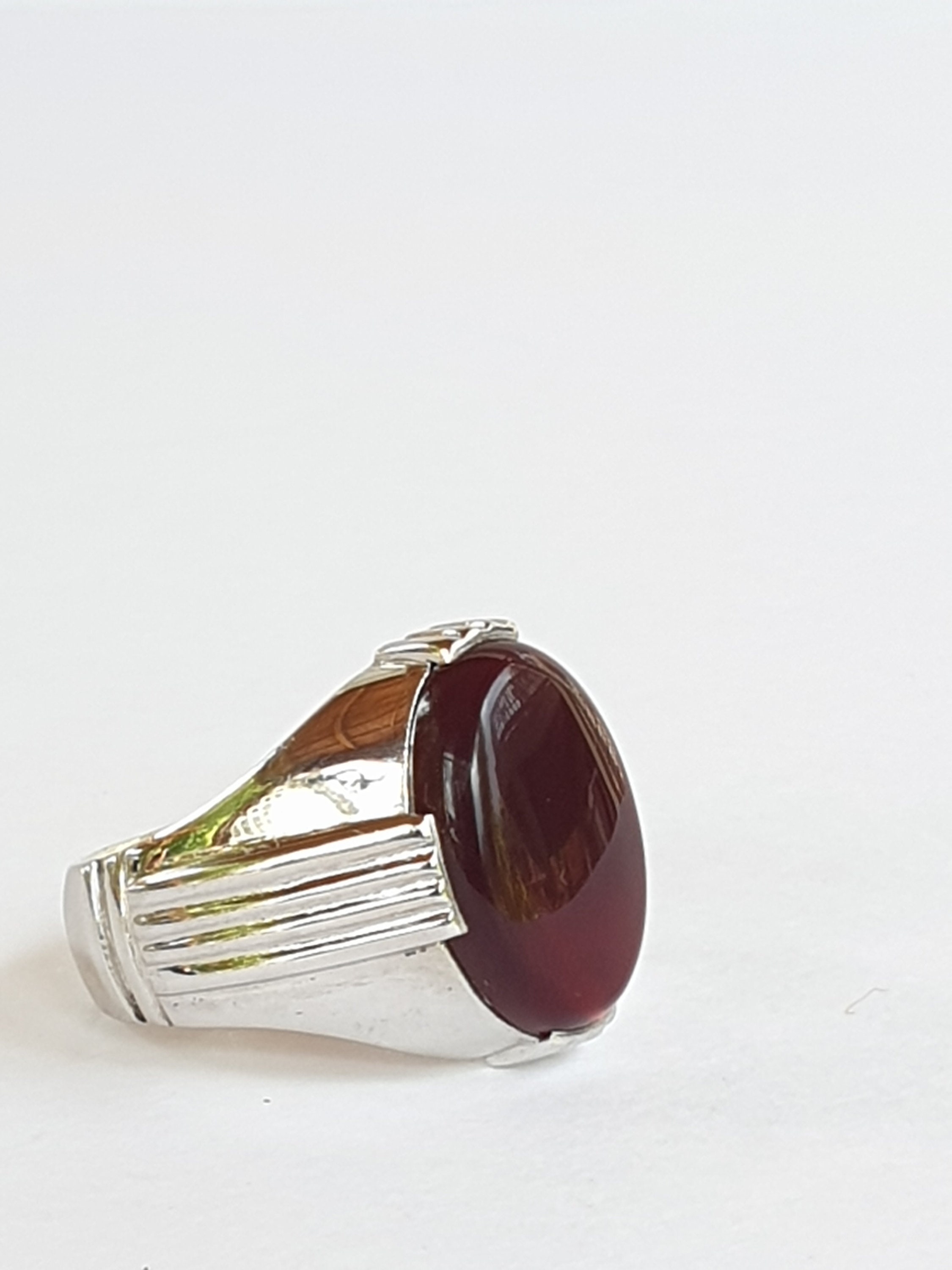 Red Agate Ring, Men Agate Ring, Man Agate Ring, Silver Ring, Statement