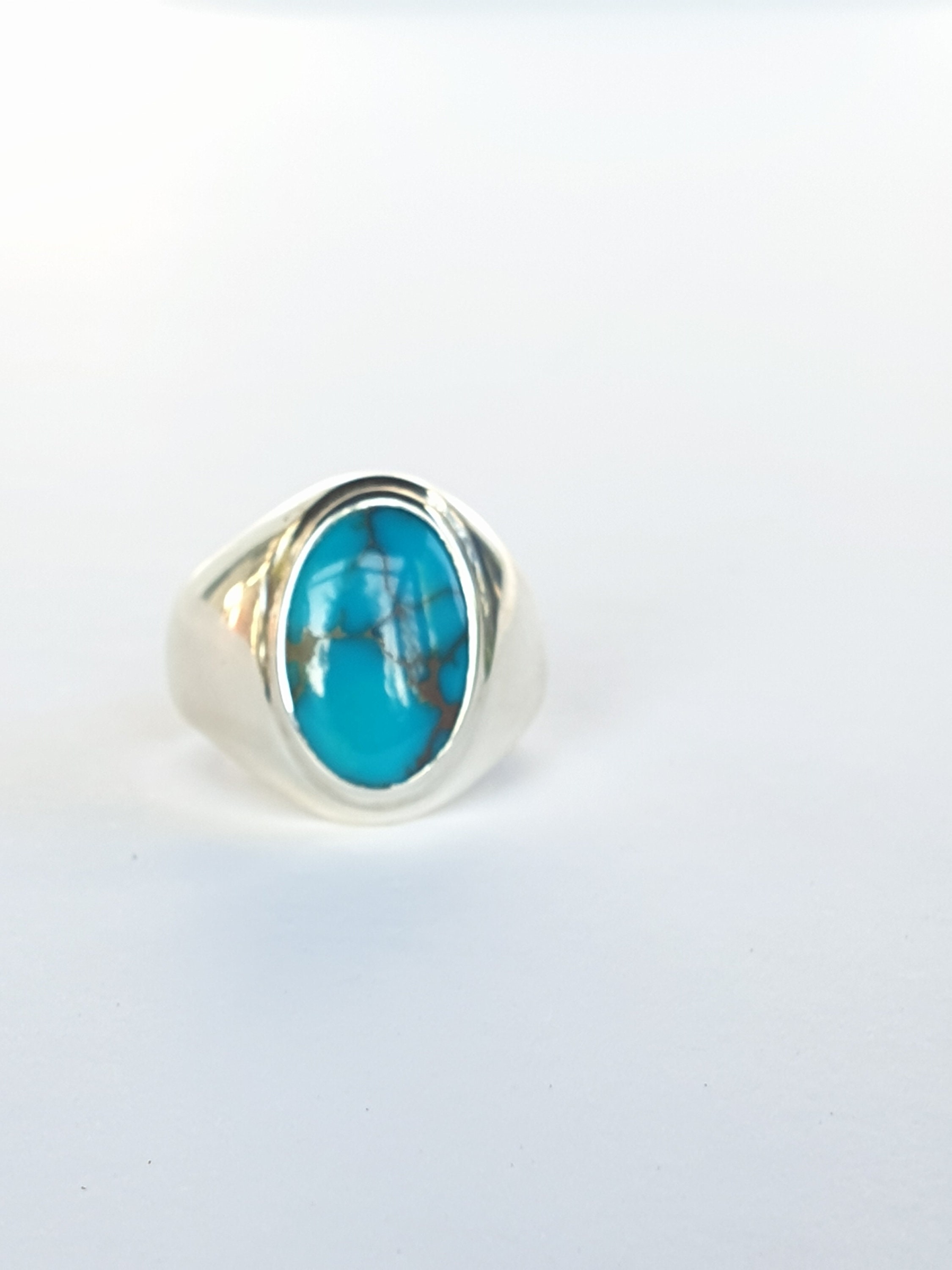 Men Turquoise Ring, Turquoise Ring, Turquoise Gemstone, Feroza Ring