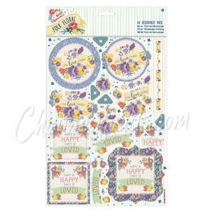 Confezione decoupage A4 "Folk Floral" di Docrafts Papermania