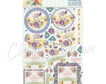Docrafts Papermania "Folk Floral" A4 Decoupage Pack