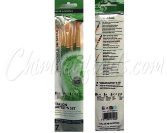Daler Rowney Simply Taklon 7 Piece Artist's Brush Set Watercolour Oil & Acrylic