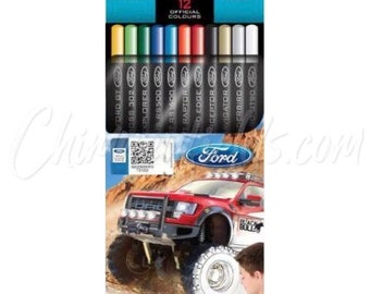 Official Ford Paint Colours, Pack Of 12 Coloured Pencils By Design Masters
