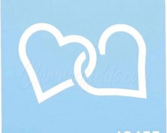 Culpitt Food Safe 50mm Entwined Hearts Stencil