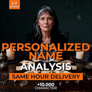 Gepersonaliseerde naamanalyse | Naam Betekenis + Persoonlijkheidskenmerken | Numerologie-naamleesrapport | Gepersonaliseerde pdf-rapportage