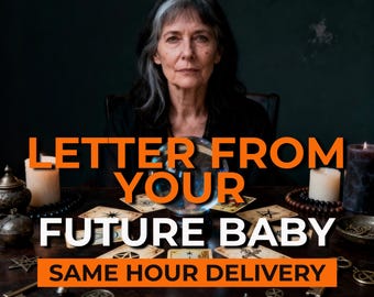 Brief von Ihrem zukünftigen Baby | Zukünftiges Kind Nachricht + Fragen 1 Frage | Manifestation & Hoffnung Lesung | Personalisierter PDF Bericht