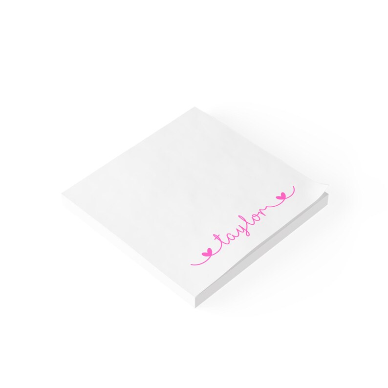 Feminine Sticky Notes With Name, Custom Stationery Gifts, Personalized ...